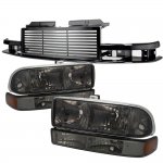 2000 Chevy Blazer Black Billet Grille Smoked Headlights Bumper Lights