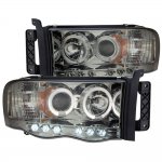 2003 Dodge Ram 3500 Smoked Halo Projector Headlights with LED 2003 Dodge Ram 3500 Smoked Halo Projector Headlights with LED