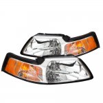 2004 Ford Mustang Clear Crystal Headlights