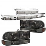 2000 Chevy Blazer Chrome Grille and Smoked Headlights Set