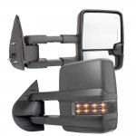 Chevy Silverado 3500HD 2007-2014 Towing Mirrors Smoked LED Lights Power Heated