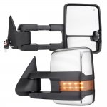 Chevy 3500 Pickup 1988-1998 Chrome Power Towing Mirrors LED Lights
