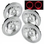 1971 Cadillac Calais Red Halo Sealed Beam Headlight Conversion Low and High Beams 1971 Cadillac Calais Red Halo Sealed Beam Headlight Conversion Low and High Beams