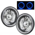 1978 Chevy Blazer Blue Halo Black Chrome Sealed Beam Headlight Conversion