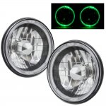 1976 Ford F150 Green Halo Black Chrome Sealed Beam Headlight Conversion