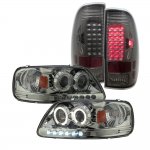 2002 Ford F150 Smoked Projector Headlights and LED Tail Lights
