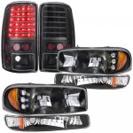 2002 GMC Yukon XL Black LED DRL Headlights Set and LED Tail Lights 2002 GMC Yukon XL Black LED DRL Headlights Set and LED Tail Lights