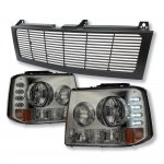 2004 Chevy Tahoe Black Grille and Smoked Headlight Conversion Kit
