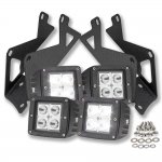 Jeep Wrangler JK 2007-2015 Dual Spot Beam LED Windshield Lights and Mount