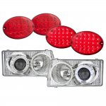 1999 Chevy Corvette C5 Halo Projector Headlights and LED Tail Lights Red