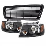 2004 Ford F150 Black Billet Grille and Euro Headlights