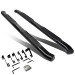 2014 Chevy Silverado 1500 Extended Cab Nerf Bars Curved Black 4 Inches Oval