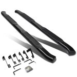2004 Chevy Silverado 1500HD Crew Cab Nerf Bars Curved Black 4 Inches Oval