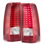 2003 Chevy Silverado 2500 Red Clear LED Tail Lights