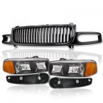 2005 GMC Yukon Denali Black Grille and Headlights Bumper Lights
