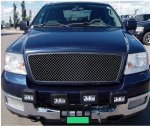 2004 Ford F150 Black Chrome Stainless Steel Wire Mesh Grille 2004 Ford F150 Black Chrome Stainless Steel Wire Mesh Grille