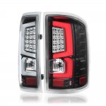 GMC Sierra 1500 2014-2018 Custom LED Tail Lights Black Clear