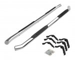 Chevy Silverado 1500 Extended Cab 2007-2014 Nerf Bars Curved Stainless Steel