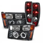 2009 Chevy Colorado Black Halo Projector Headlights and Tail Lights