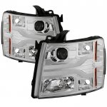 2013 Chevy Silverado 3500HD Clear Projector Headlights DRL Tube Facelift