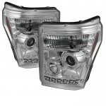 2013 Ford F250 Super Duty Clear CCFL Halo Projector Headlights LED