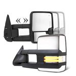 1993 Chevy Silverado Chrome Power Towing Mirrors Clear LED Running Lights