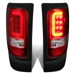 Dodge Ram 3500 1994-2002 Red Clear LED Tail Lights Tube