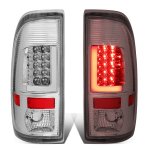 2013 Ford F550 Super Duty Chrome LED Tail Lights Tube