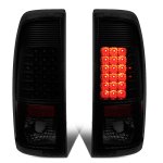 2013 Ford F550 Super Duty Black Smoked LED Tail Lights