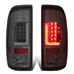 2000 Ford F450 Super Duty Smoked LED Tail Lights Tube