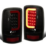 2004 Chevy Suburban Black Smoked LED Tail Lights Red Tube