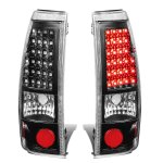GMC Sierra 3500 2001-2006 Black LED Tail Lights