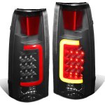 1994 GMC Jimmy Full Size Black Smoked LED Tail Lights Red Tube