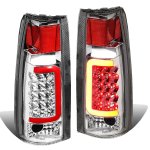 1998 Chevy Suburban Chrome LED Tail Lights Red Tube