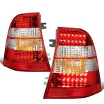 Mercedes Benz M Class 1998-2005 Red Clear LED Tail Lights