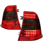Mercedes Benz M Class 1998-2005 Red Smoked LED Tail Lights