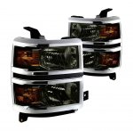 Chevy Silverado 1500 2014-2015 Smoked Headlights