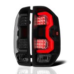 2021 Toyota Tundra Black Smoked LED Tail Lights Tube