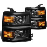 Chevy Silverado 1500 2014-2015 Black Projector Headlights Chevy Silverado 1500 2014-2015 Black Projector Headlights