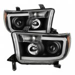 2007 Toyota Tundra Black LED DRL Projector Headlights