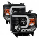 2017 GMC Sierra 2500HD Black LED Signature DRL Projector Headlights