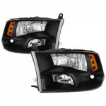 Dodge Ram 2500 2010-2018 Black Quad Headlights