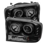 2003 Ford F250 Super Duty Black Smoked Projector Headlights 2003 Ford F250 Super Duty Black Smoked Projector Headlights
