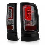 2001 Dodge Ram 3500 Smoked LED Tail Lights Red Tube
