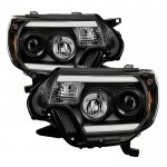2012 Toyota Tacoma Black Projector Headlights LED DRL