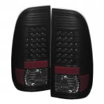 2011 Ford F350 Super Duty Black Smoked LED Tail Lights