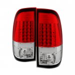 2009 Ford F250 Super Duty LED Tail Lights Red Clear