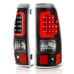 2004 Chevy Silverado 2500 Black LED Tail Lights Red Tube