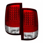 2013 Dodge Ram 2500 Red Clear LED Tail Lights