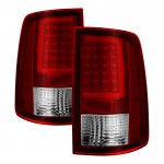 2009 Dodge Ram Red Clear LED Tail Lights